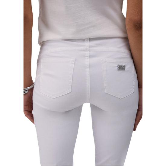 Pantalone da donna skinny con risvolto in bianco