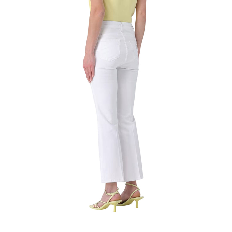 Pantalone Donna Bianco, a vita alta, con bottoni