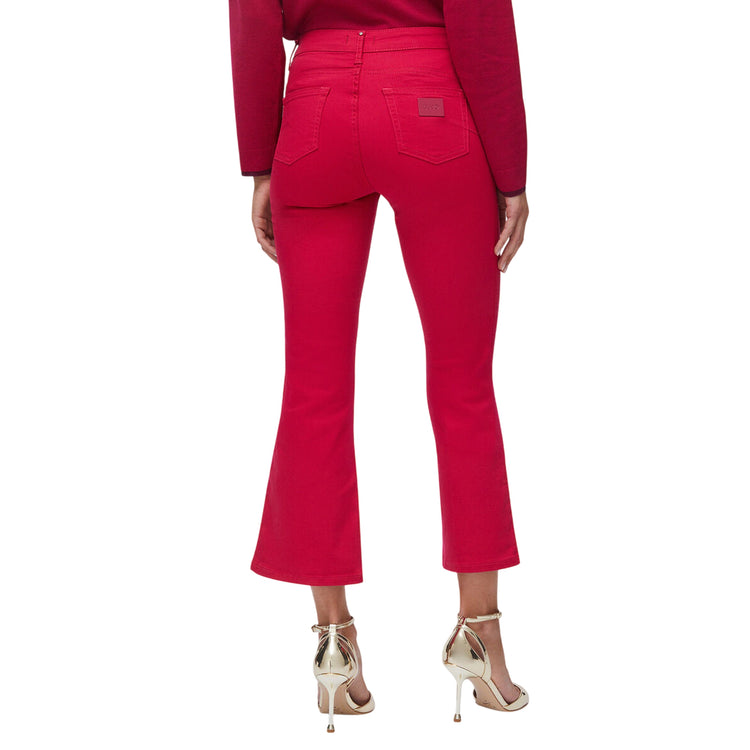 Pantalone Donna Rosso, a vita alta, con bottoni