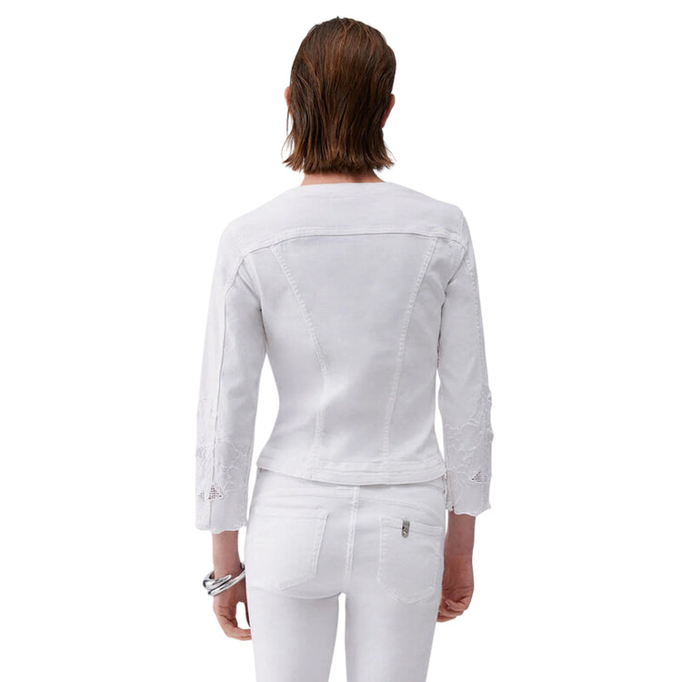 Giubbino bianco con ricami sangallo