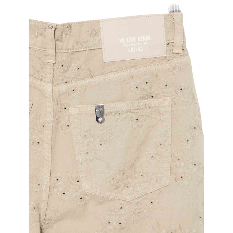 Pantalone Donna cinque tasche, con ricami all over