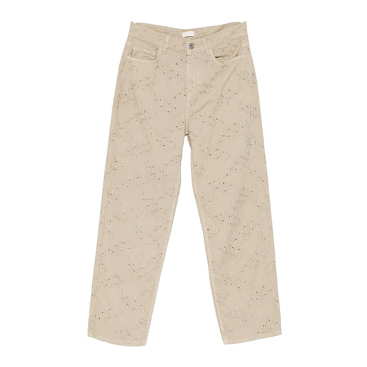 Pantalone Donna cinque tasche, con ricami all over