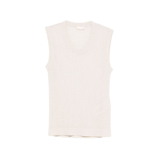 Maglia Donna Oro, lavorata a coste, con scollo tondo