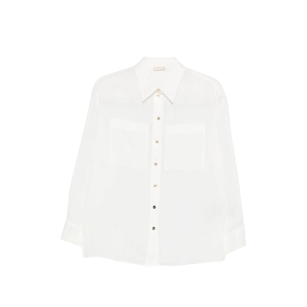 Camicia Donna Bianca, con due tasche applicate