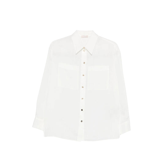 Camicia Donna Bianca, con due tasche applicate