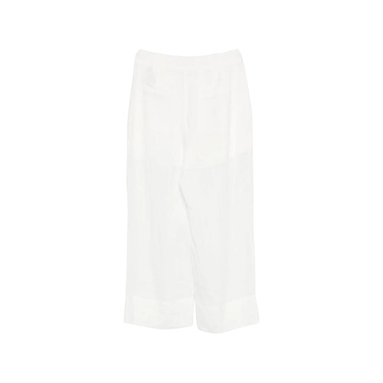 Pantalone Donna ampio, con tasche a filo e due bottoni