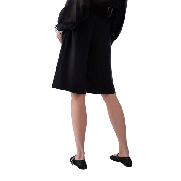 Bermuda neri misto lino e lyocell