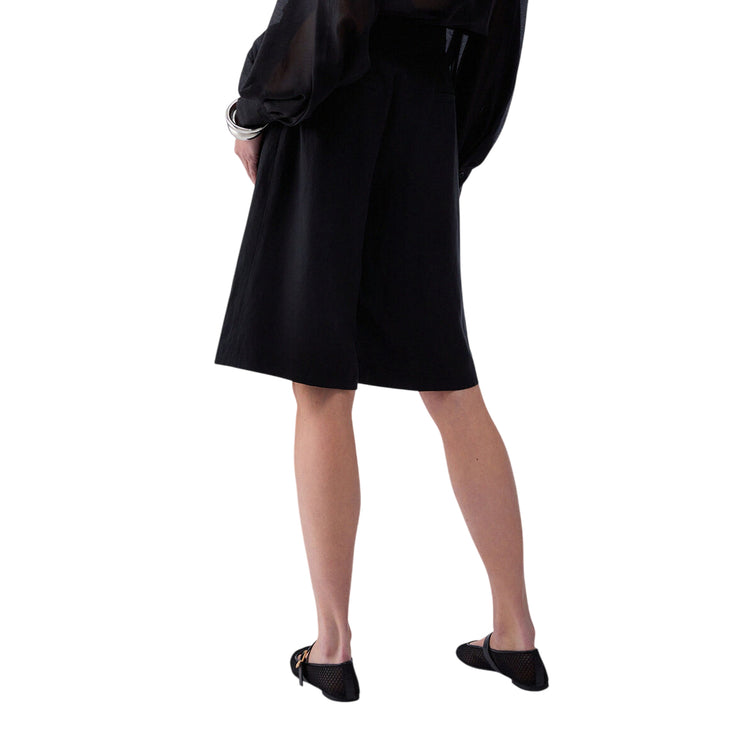 Bermuda neri misto lino e lyocell