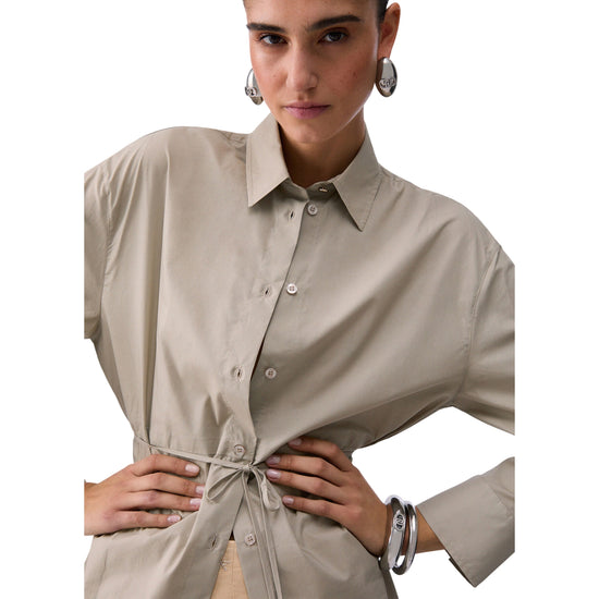 Camicia Donna con maniche ampie e coulisse in vita