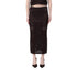 Gonna midi Donna in crochet Nero modella frontale