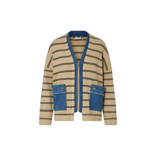 Cardigan Donna con maxi tasche applicate