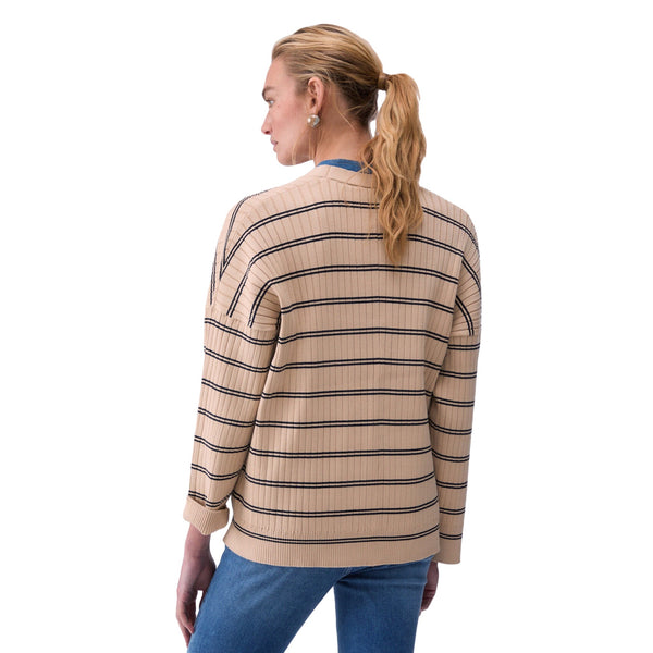 Cardigan Donna con maxi tasche applicate modella retro