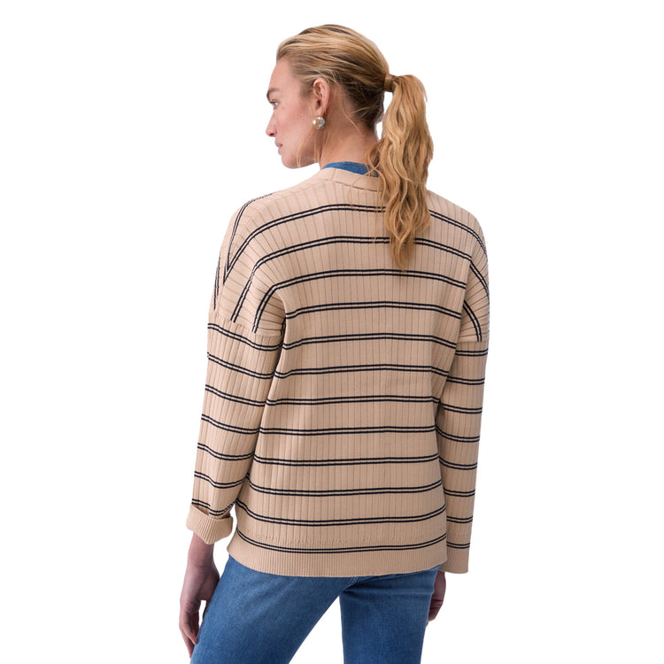 Cardigan Donna con maxi tasche applicate modella retro