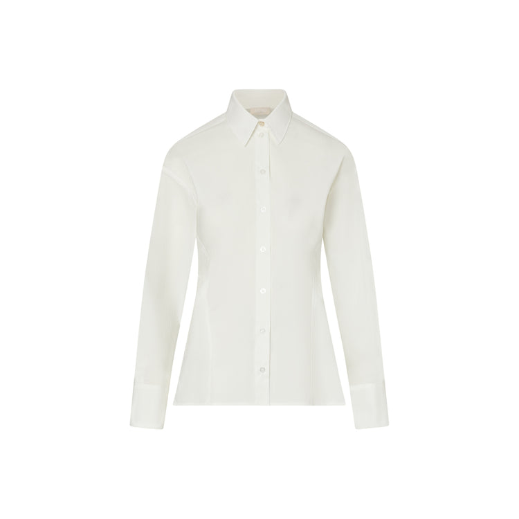 Camicia di cotone cut out con fiocco 