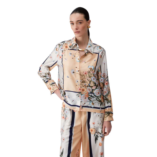 Camicia da donna con stampa floreale