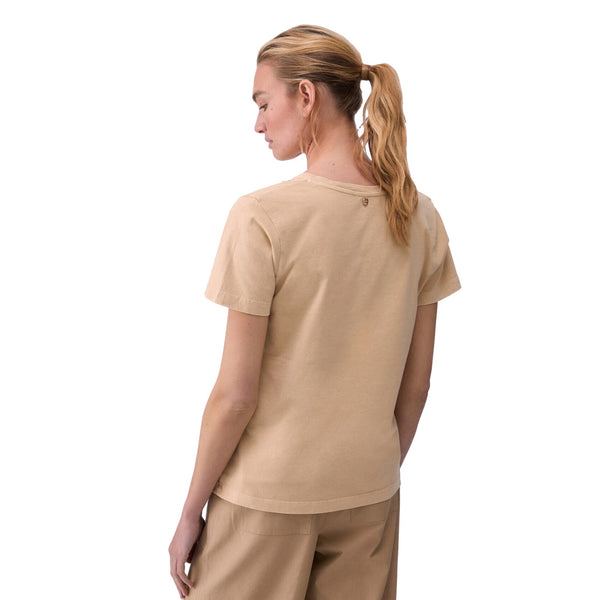 T-shirt Donna con ricami gioiello davanti modella retro