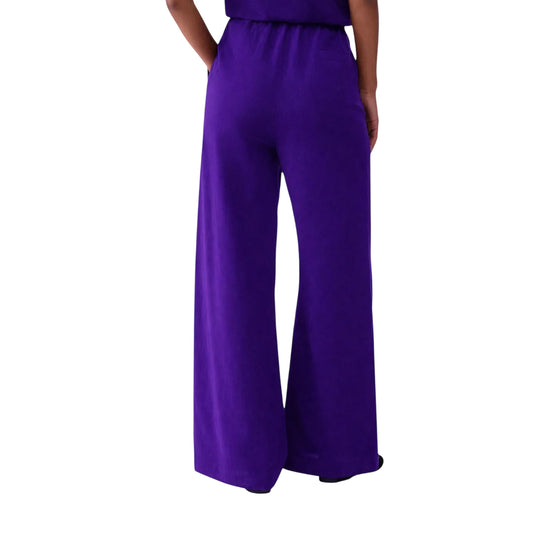 Pantalone fluido Donna a gamba larga modella retro