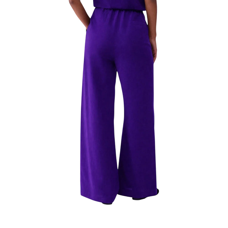 Pantalone fluido Donna a gamba larga modella retro