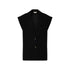 Gilet Donna in misto lino nero