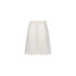 Bermuda in puro cotone a vita alta in bianco