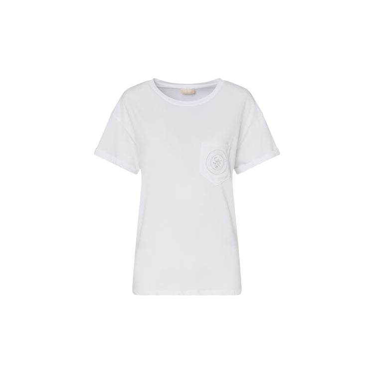 T-shirt bianca Donna con taschino
