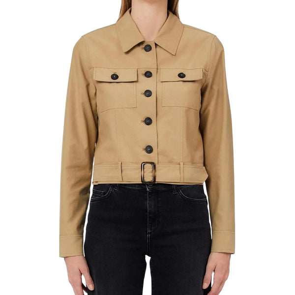 Giacca da Donna beige con bottoni e cinta