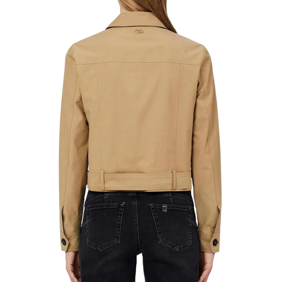 Giacca da Donna beige con bottoni e cinta