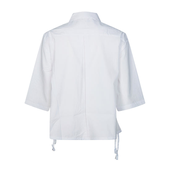 Camicia bianca con maniche a tre quarti 