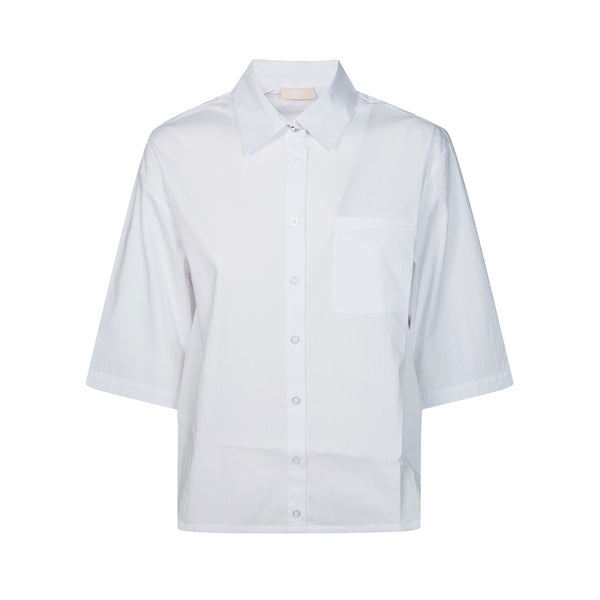 Camicia bianca con maniche a tre quarti 