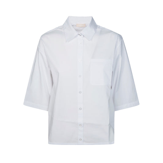 Camicia bianca con maniche a tre quarti