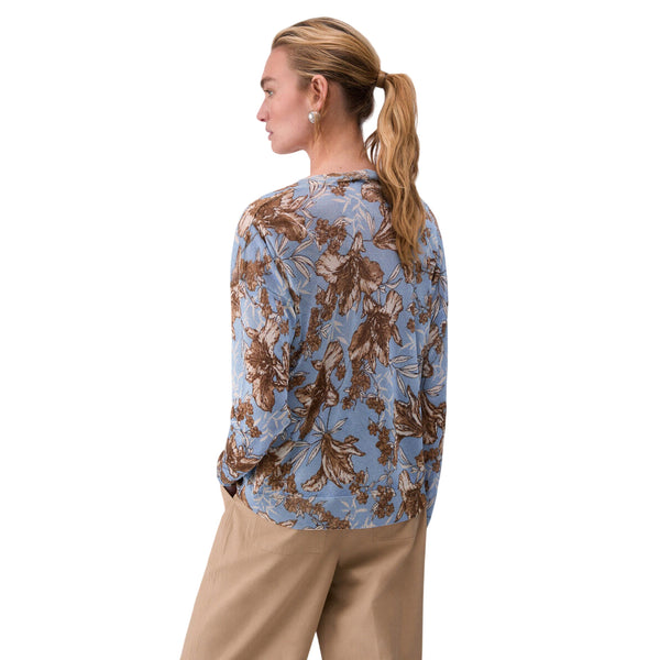 Maglia Donna in viscosa con scollo a V e fantasia