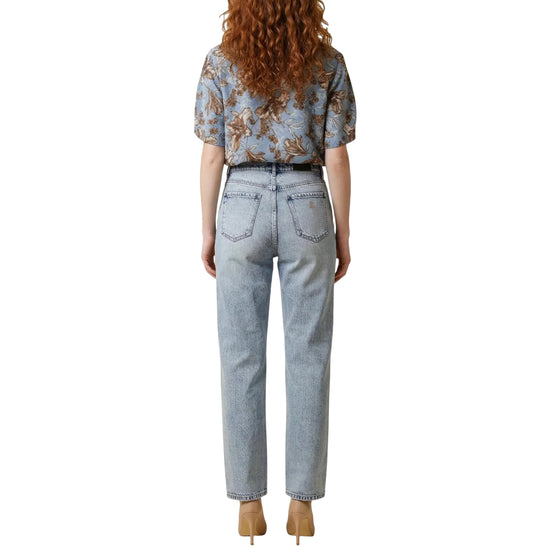 Maglia scollo tondo blue waves liles