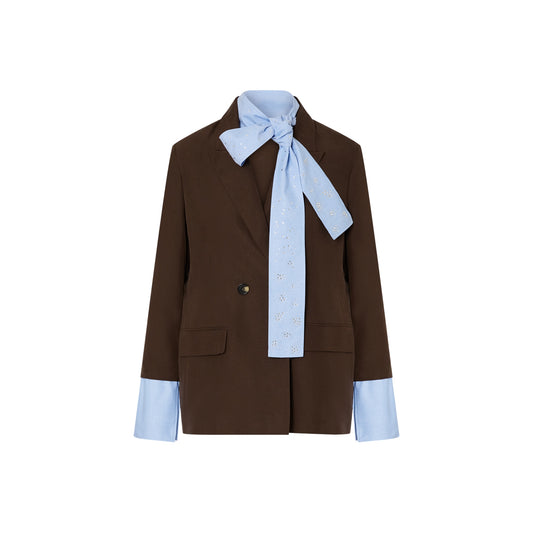 Blazer Donna con sciarpa rimovibile