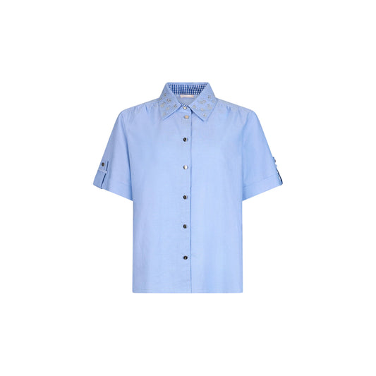Camicia Donna a mezza manica con strass
