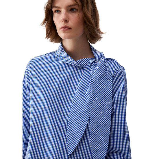 Blusa Donna Vichy con fiocco