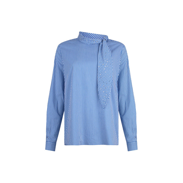 Blusa Donna Vichy con fiocco