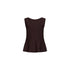 Top da donna con fiocco posteriore in marrone