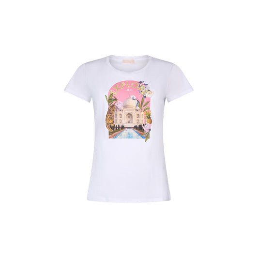 T-shirt bianca con stampa "EXPLORE"