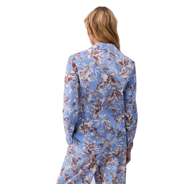 Giacca Donna con stampa floreale all over modella retro