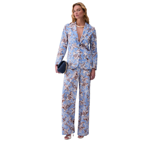 Giacca Donna con stampa floreale all over modella intera frontale