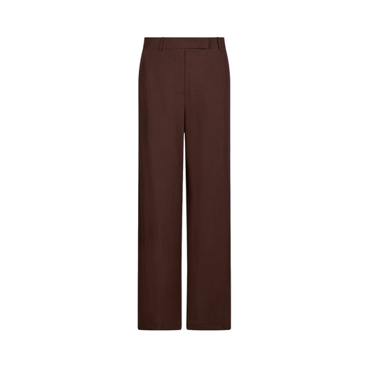 Pantaloni Marroni Donna Misto Lino