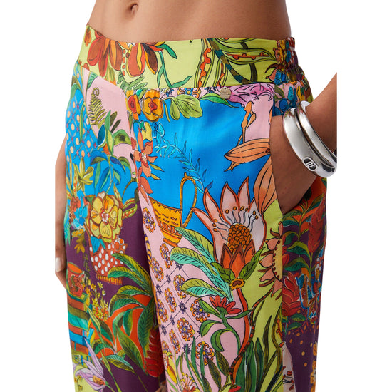 Pantalone lungo donna con stampa multicolore