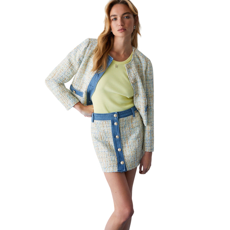 Canottiera a coste gialla