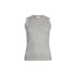 Top Donna grigio con applicazioni strass