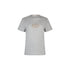 T-shirt da donna di cotone con applicazioni strass in grigio