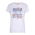 T-shirt donna in cotone bianco con stampa
