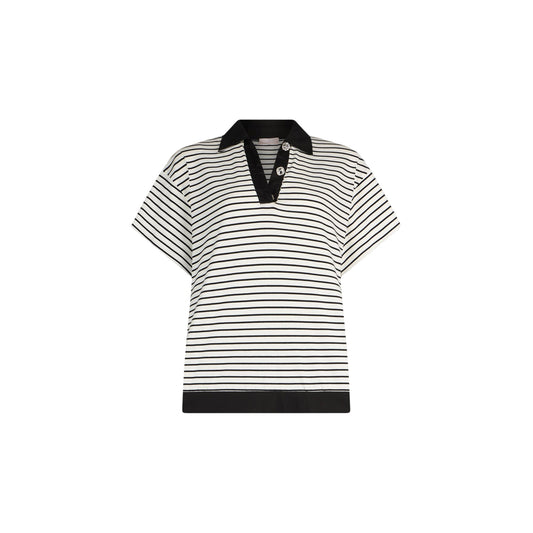 Polo a righe con bottoni gioiello