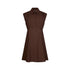 Abito da donna in cotone corto in marrone