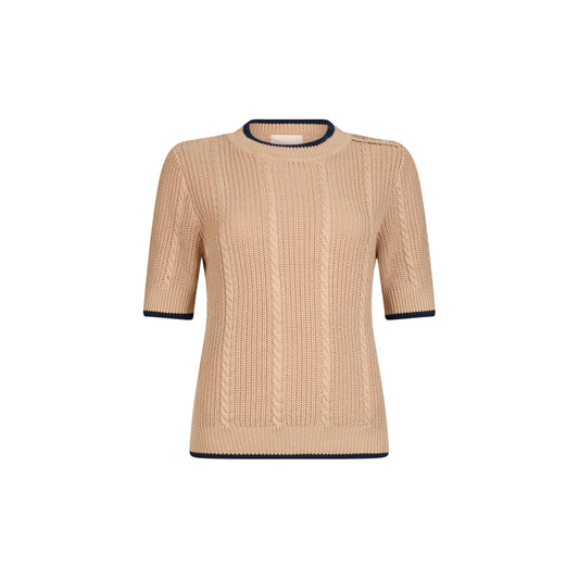 Maglia Donna a trecce con mezze maniche