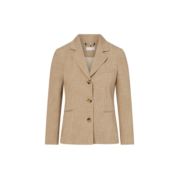 Blazer elegante Donna in tessuto melange Beige
